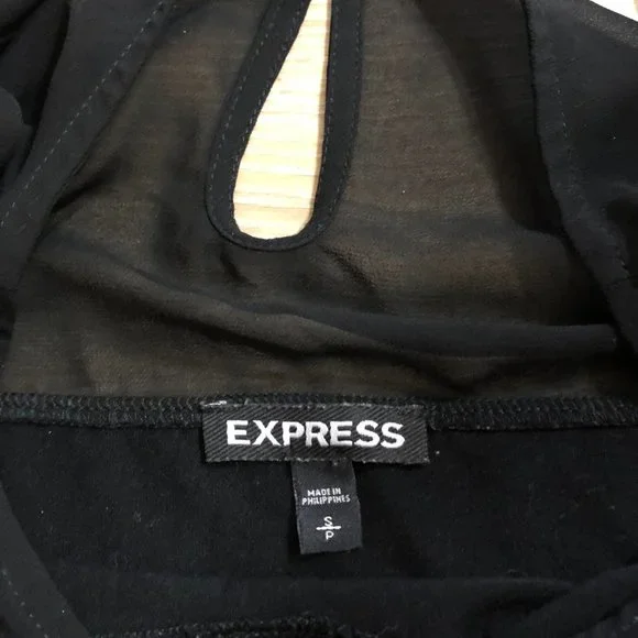 SOLD-Used Express black blouse shirt-small - Picture 6 of 6